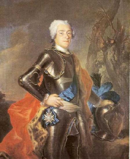 Louis de Silvestre Portrait of Johann Georg, Chevalier de Saxe Spain oil painting art